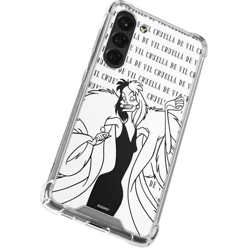 Disney Villains Cruella de Vil Black and White Galaxy S24 FE Clear Case